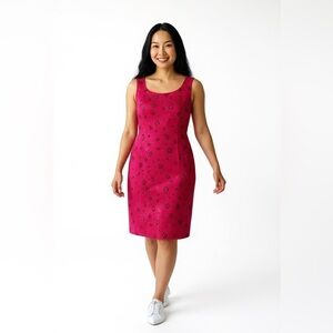 Jolibel Petite Vintage Vibrant Summer Dress, Wrinkle Free, Lined,Formal